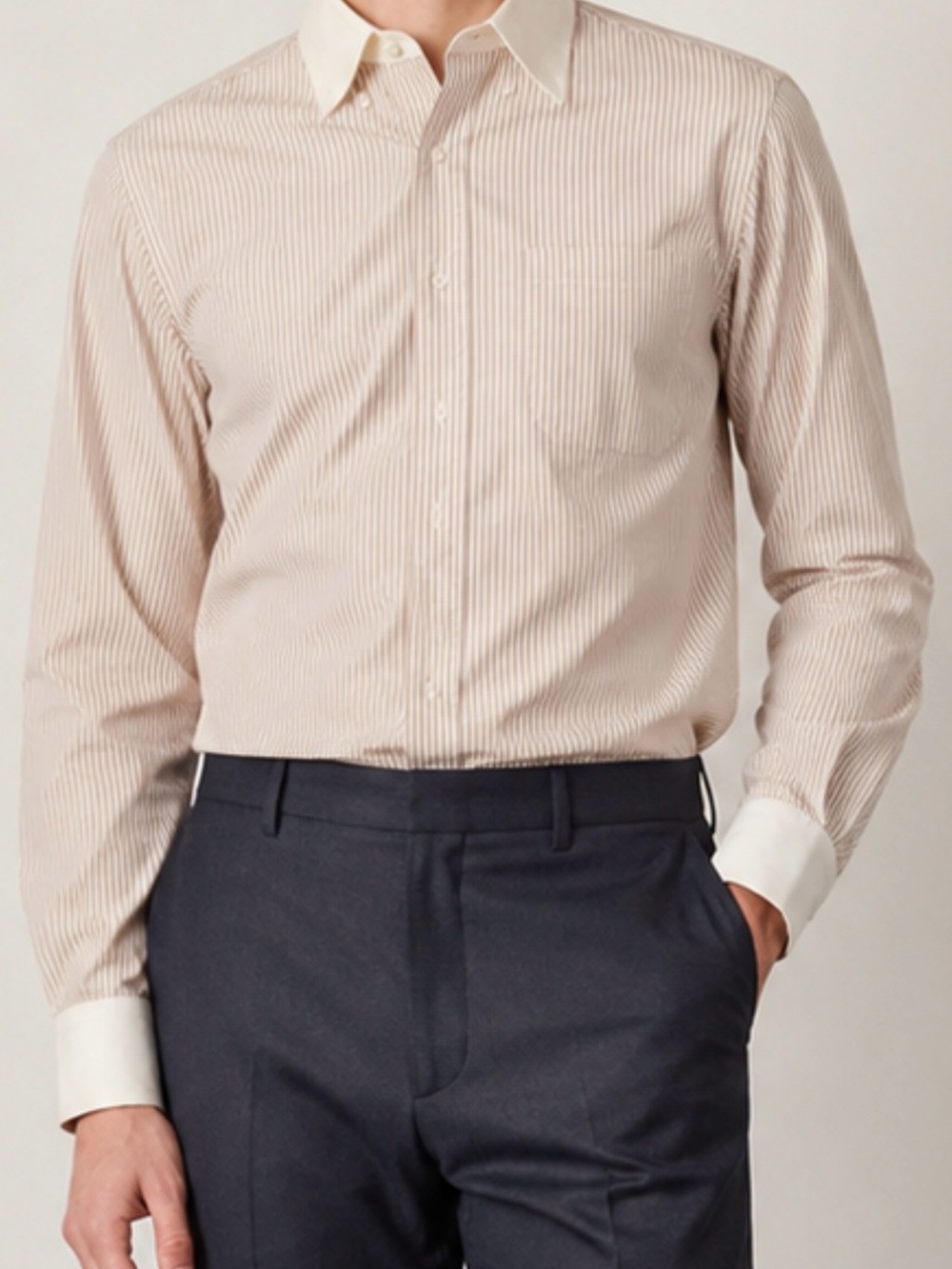 Brooks Brothers x Thom Browne Black Fleece French cuff shirt, size BB4 (XL slim)